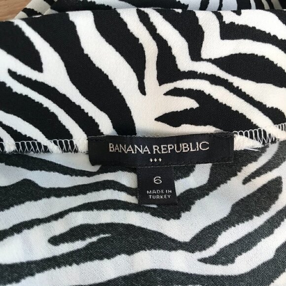 NWOT Banana Republic Zebra striped A Line Skirt - Picture 5 of 5